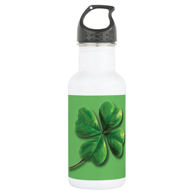 Garrafa Trevo Irlandês Verde Moderno (Frente)