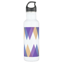 Garrafa Triângulos roxos, azuis e amarelos