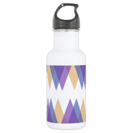 Garrafa Triângulos roxos, azuis e amarelos