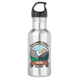 Garrafa Trilha de Reunião da Família Personalizada Montanh