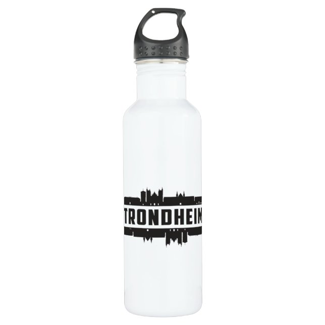 Garrafa Trondheim Norway City Skyline Cityscape Trip Gift (Frente)