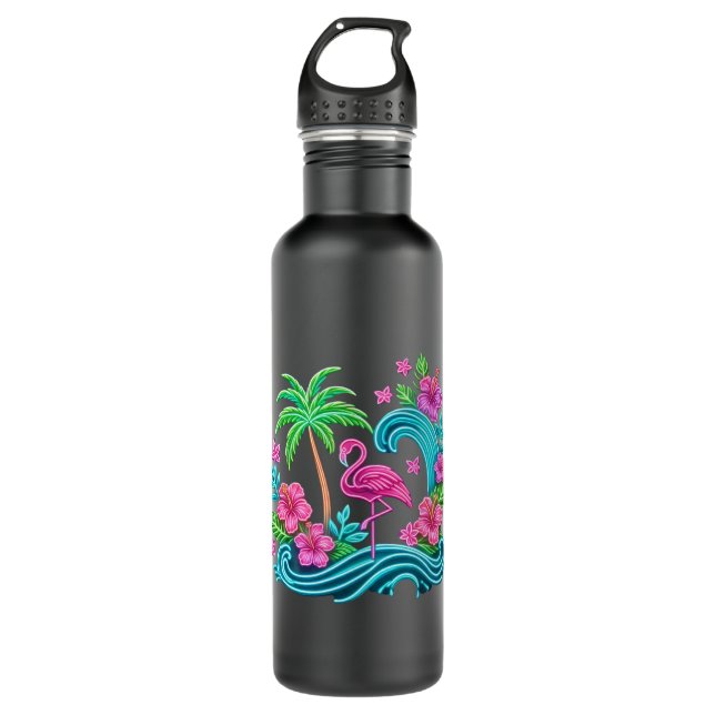 Garrafa Tropical Neon Flamingo (Frente)