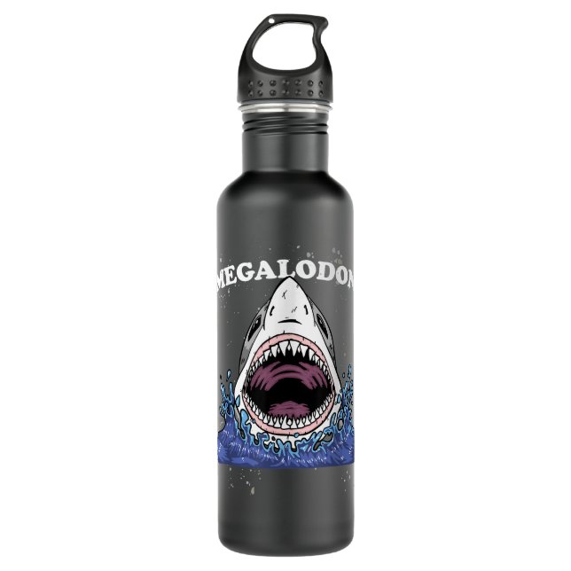 Garrafa Tubarão-gigante Megalodon Monster Tubarão-retrô pa (Frente)