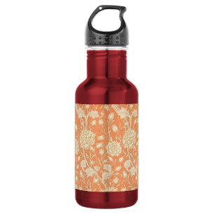 Garrafa Tulipa Selvagem Laranja Arte Floral de William Mor