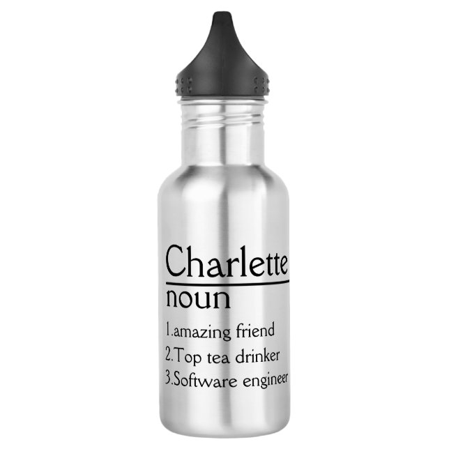 Garrafa Tumbler Definição de Nome Personalizado (Esquerda)