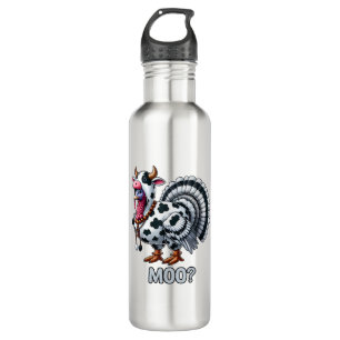 Garrafa Turquia No Figurino Da Vaca, Ação De Graças Moo En