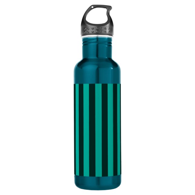 Garrafa Turquoise Vertical Stripes Customize This! (Frente)