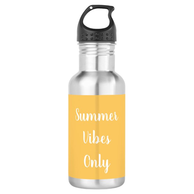 Garrafa Typografia só do Verão Amarelo e Branco (Frente)