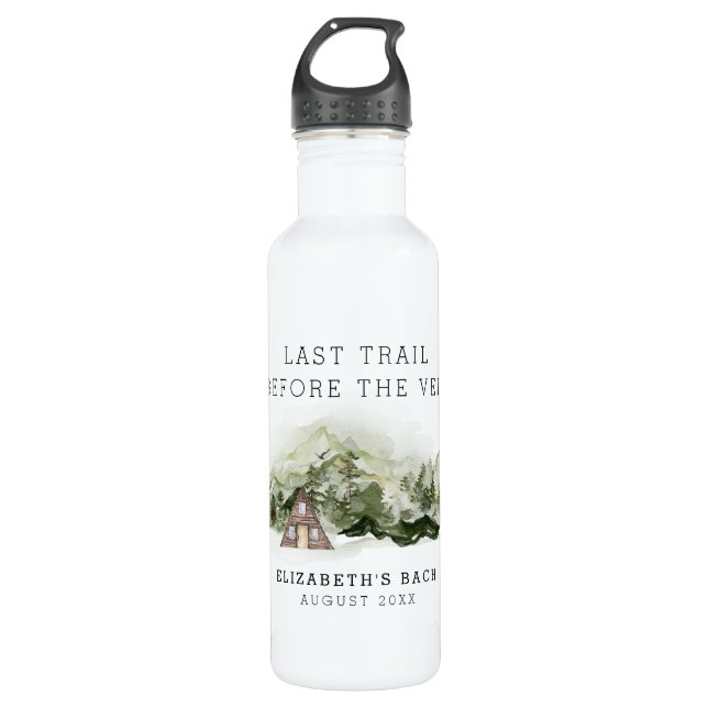 Garrafa Última Trilha Antes do Fim de Semana de Despedida  (Frente)