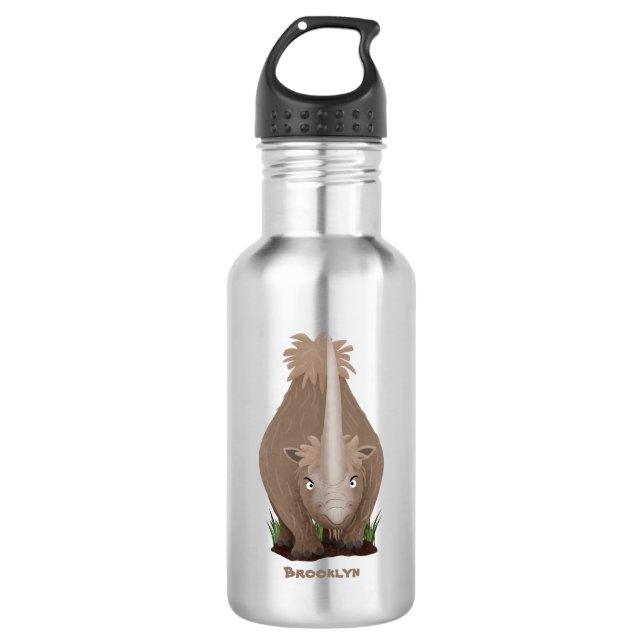 Garrafa Um desenho animado de Rinoceronte elasmotherium (Frente)