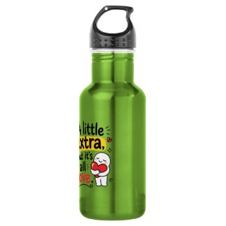 Garrafa Um Pouco Extra Mas Todo Amor Design Fofo