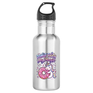 Garrafa Unicorn Donut Toque Meu Presente Mágico Sticker e
