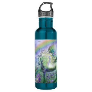 Garrafa unicórnio e borboletas