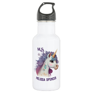 Garrafa Unicórnio Mágico Roxo-Púrpura, Bonito, De Meninas