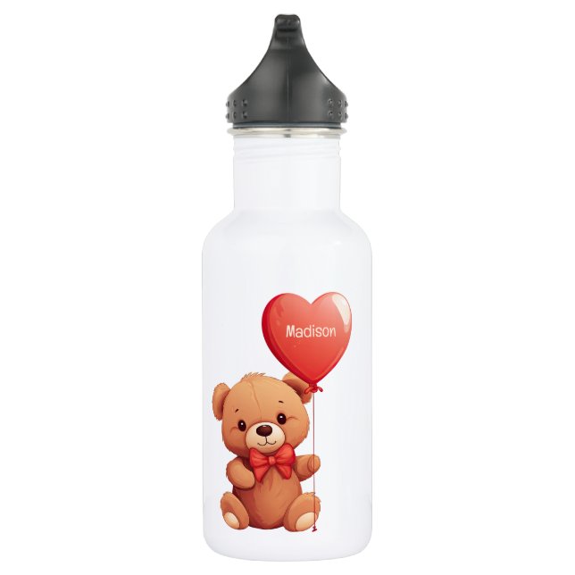 Garrafa Ursinho de Amor de Nome Personalizado (Direita)