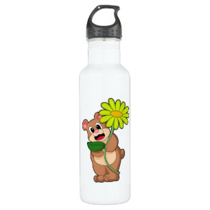 Garrafa Urso com flor amarela