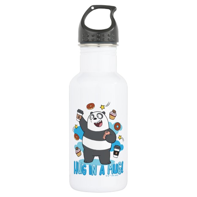 Garrafa Urso de Panda - Abraçar uma Caneca! (Frente)