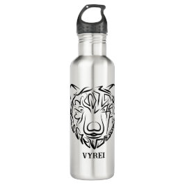 Garrafa Urso Tribal Negro e Branco