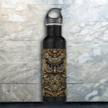 Garrafa Ursos e Coruja de Metal Steampunk<br><div class="desc">Coruja de metal Steampunk. Desentupir metal engrenagens de arte ai. Garrafa de água com vapor.</div>