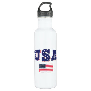 Garrafa USA Soccer Fan Jersey Mostra Bandeira Americana