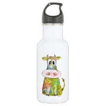 Vaca branca e colorida