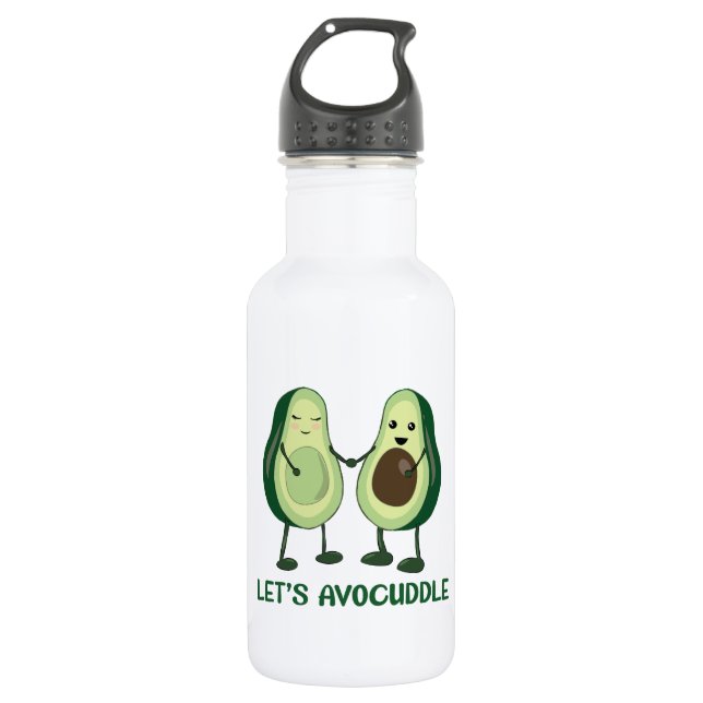 Garrafa Vamos Avocuddle - Engraçado Avocado Pun (Frente)
