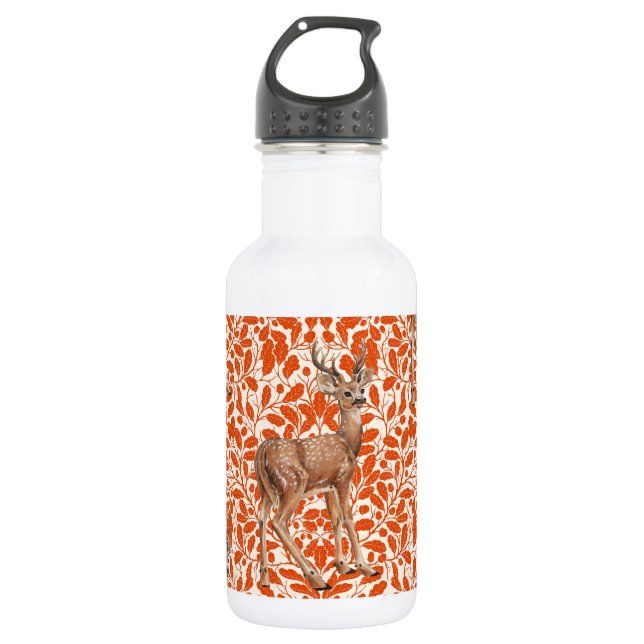 Garrafa Veado em cor damasco de carvalho decorativo em lar (Frente)