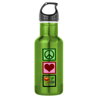 Garrafa Vegetariano do amor da paz