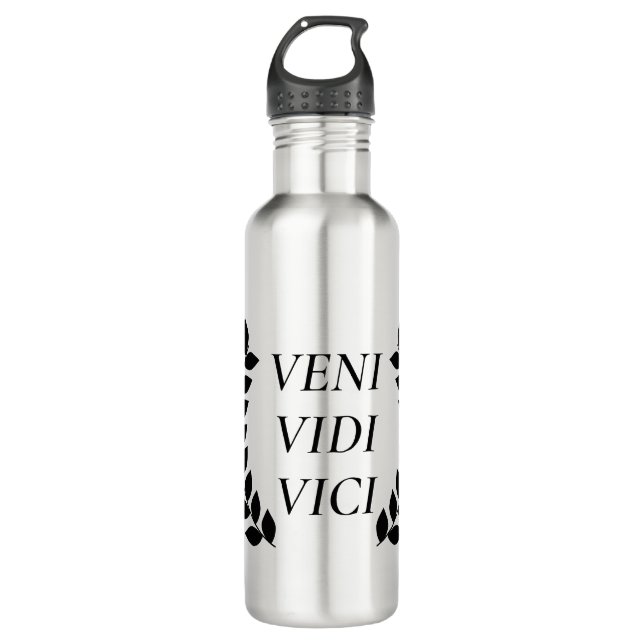 Garrafa Veni Vidi Vici Eu Vi Que Conquistei (Frente)