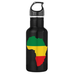 Garrafa Verde, ouro & bandeira vermelha de África