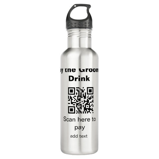 Garrafa Verificação QR do solteiro para pagar ao noivo um  (Frente)