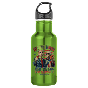 Garrafa Vermelho Branco Embriagado Trump George Washington