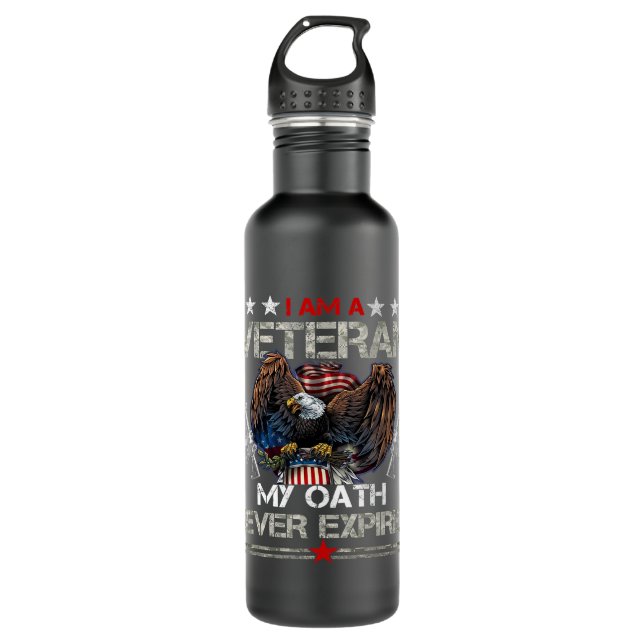 Garrafa Veterano do Exército Americano para o Dia Veterano (Frente)