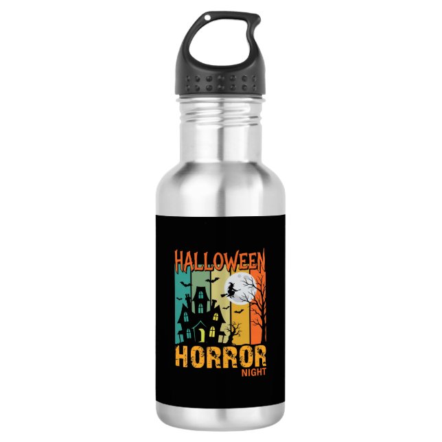 Garrafa Vetor de Casa Assombrada da Noite do Terror de Hal (Frente)