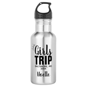 Garrafa Viagem de Meninas com Coroa, Ano e Nome