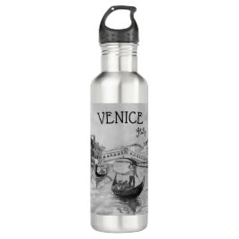 Garrafa Viagem Itália - souvenir preto e branco de VENICE
