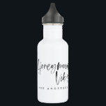 Garrafa Víbas de lua de mel<br><div class="desc">Lua de mel,  Vibes design. Efeito de aquarela para tornar sua lua de mel extra especial. O casamento de presente perfeito para você ser amigo casado em breve ou só um presente para você. Parte de uma coleção.</div>