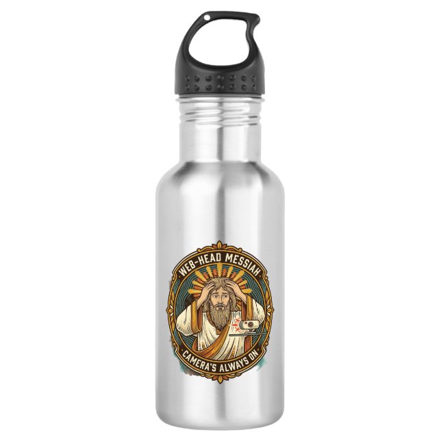 Garrafa Vídeo Acidental de Jesus na Reunião da Manhã com C (Frente)
