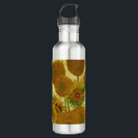 Garrafa Vincent van Gogh - Vase com Quinze Girassóis<br><div class="desc">Vase com Quinze Girassóis / Vase avec quinze Tornesols - Vincent Van Gogh,  agosto de 1888 - Girassóis versão 1888 (F454)</div>