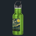 Garrafa Vincent van Gogh's The Starry Night (1889)<br><div class="desc">Uma pintura pós-impressionista clássica de 1889, trabalho de arte que passou para o dominio público e faz produtos maravilhosos e outros. Todas as obras de arte fina, arte venenosa, obras-primas clássicas e outras obras-primas antigas aqui na Galeria de Masterworks foram cuidadosamente editadas e passadas para fornecer os melhores resultados possíveis....</div>