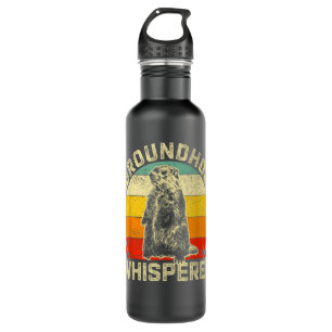 Garrafa Vintage Groundhog Whisperer Silhouette Gift Ground