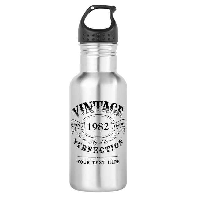 Garrafa Vintage Personalizada Idade para Perfecção Anivers (Frente)