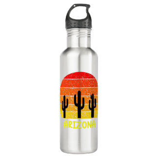 Garrafa Vintage Retro Cactus Arizona Sunset