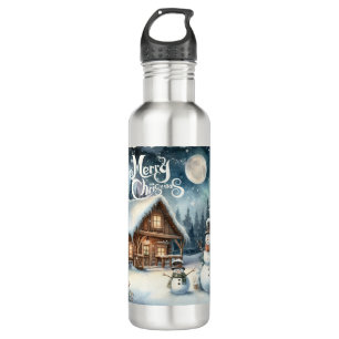 Garrafa Vintage/Rustic/Snowman/Natal