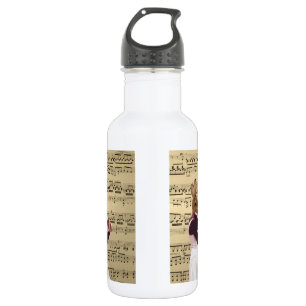 Garrafa Violinista de coelho engraçado