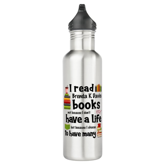 Garrafa Vivo Muitas Vidas Lendo Livros Brenda K Davies (Direita)