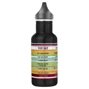 Garrafa "Você diz/deus diz" versos inspirados da bíblia