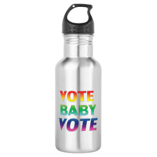 Garrafa "vote baby vote" Orgulho lgbtq lgbt cores arco-ír