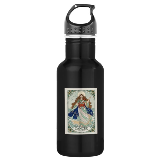 Garrafa Water Bottle Cancer Zodiac Artisan  (Frente)