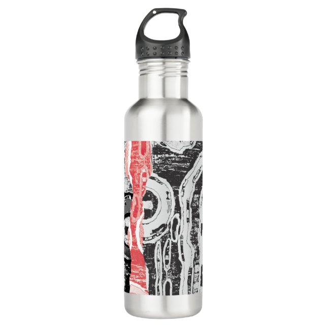 Garrafa Water Bottle – Friction Lands Abstract Design (Frente)